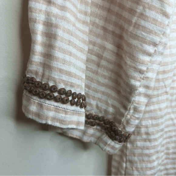 TOMMY BAHAMA Beachy Boho Linen Stripe Tunic Top - Picture 9 of 10